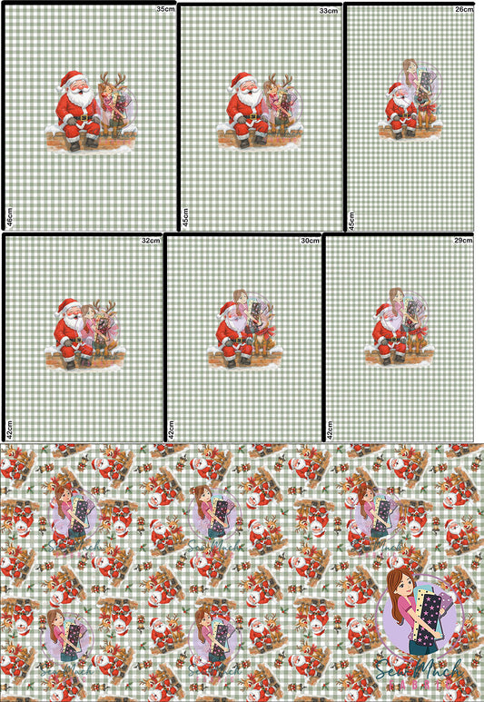 CHRISTMAS Pre-Order: Fun Times Gingham 'PANEL FOR ROMPERS'