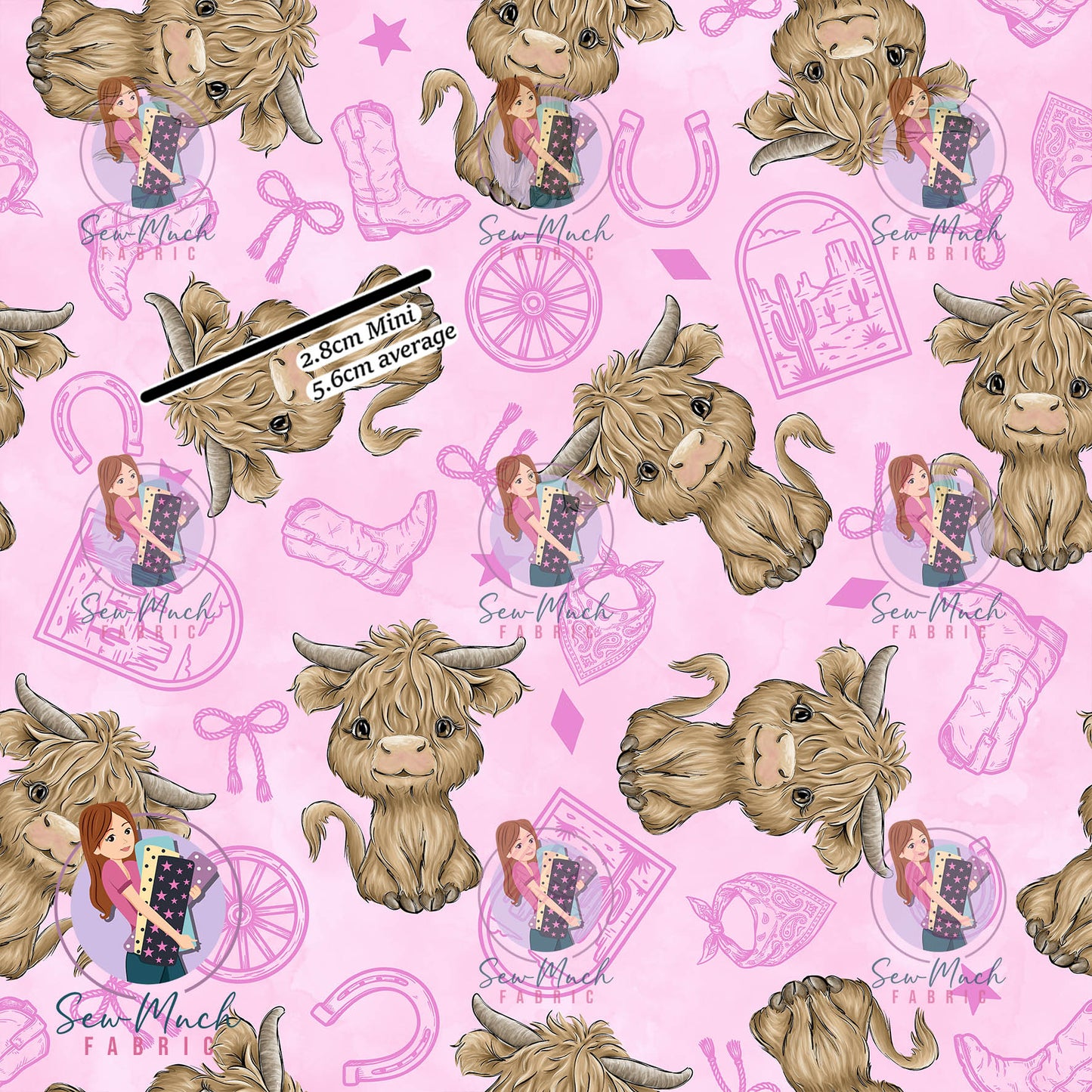 AUGUST Pre-Order (2): Highland Cow Western Pink