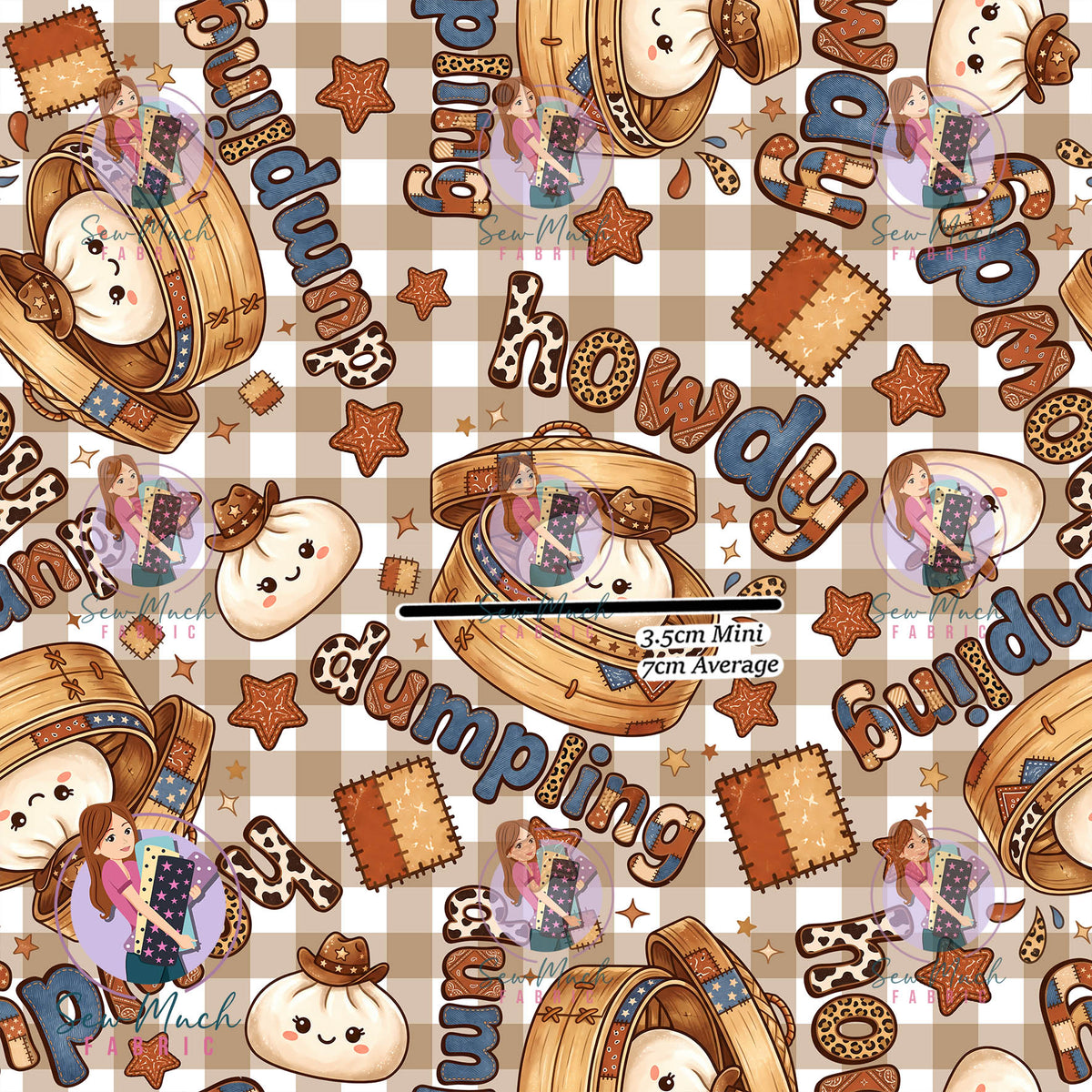 Howdy Dumpling Gingham | Woven | Retail | MINI Scale