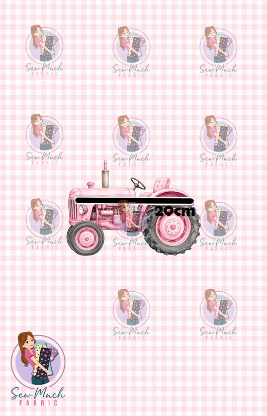 JULY Pre-Order (2): Farm Tractor Pink PANEL