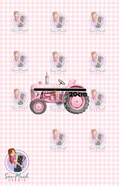 JULY Pre-Order (2): Farm Tractor Pink PANEL