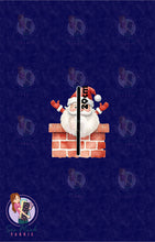 Load image into Gallery viewer, CHRISTMAS Pre-Order: Santa Chimney Navy &#39;PANEL&#39;
