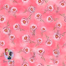 Load image into Gallery viewer, REMNANT: Pink Flowers Cooridnate | Woven | Retail | Average Scale (WOF x 45cm)
