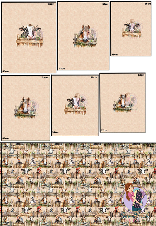 Unlimited Pre-Order: Farm Animals 'PANEL FOR ROMPERS'
