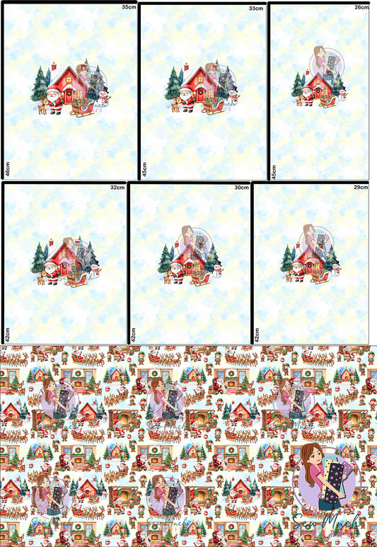 CHRISTMAS Pre-Order: Santa's Workshop 'PANEL FOR ROMPERS'
