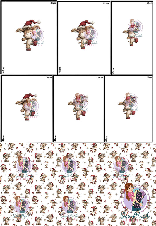 CHRISTMAS Pre-Order: Adorable Farm Animals 'PANEL FOR ROMPERS'