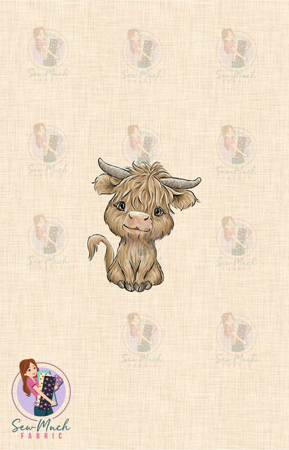 CHRISTMAS Pre-Order: Highland Cow Christmas PANEL