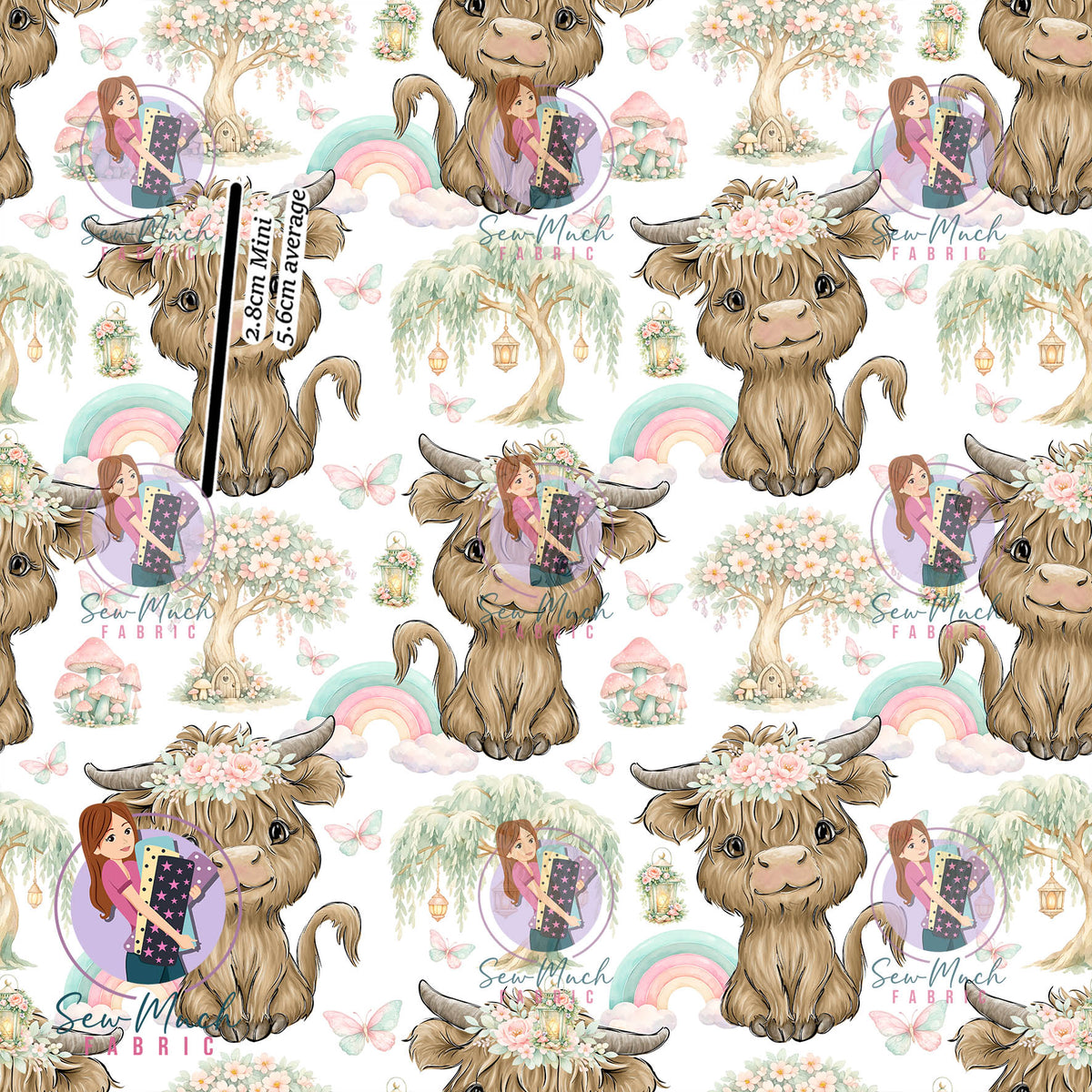 Highland Cows Rainbow | Woven | Retail | Average Scale