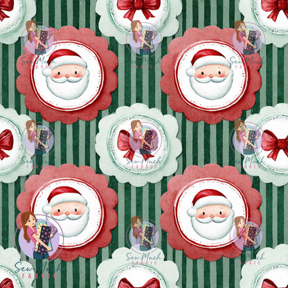 CHRISTMAS Pre-Order: Santa Green Stripes