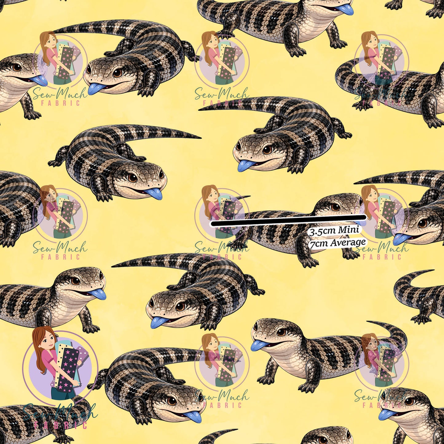 Blue Tongue Lizard Yellow | Canvas | Retail | Average Scale