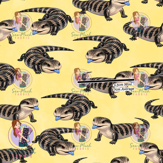 Blue Tongue Lizard Yellow | Canvas | Retail | Average Scale