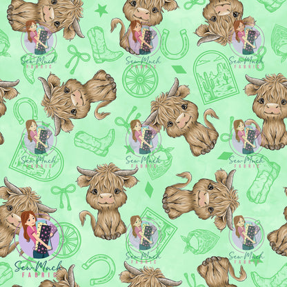 AUGUST Pre-Order (2): Highland Cow Western Green