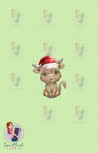 Load image into Gallery viewer, CHRISTMAS Pre-Order: Highland Cow Gingerbread &#39;PANEL&#39;
