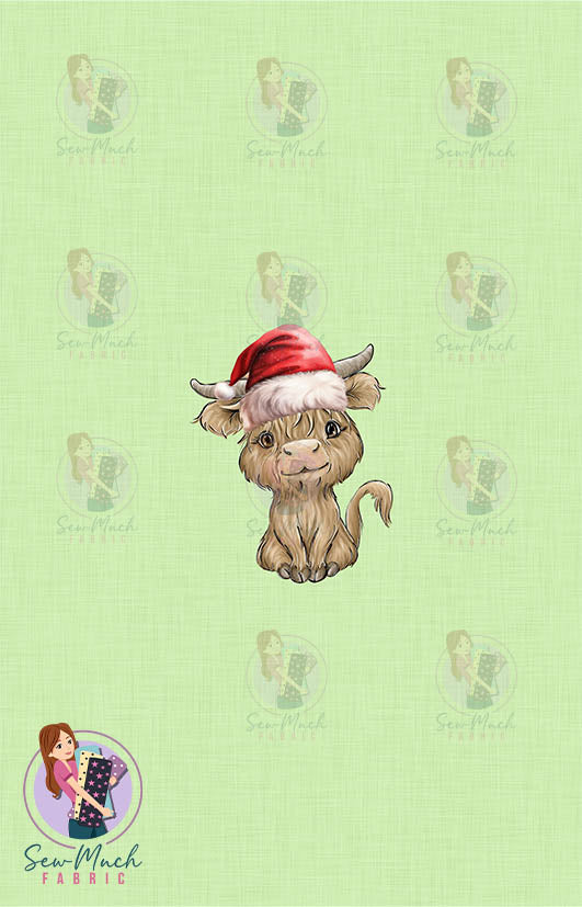 CHRISTMAS Pre-Order: Highland Cow Gingerbread 'PANEL'