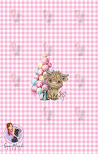 Load image into Gallery viewer, CHRISTMAS Pre-Order: Highland Cow Christmas Candy &#39;PANEL&#39;
