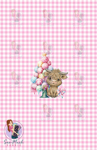 CHRISTMAS Pre-Order: Highland Cow Christmas Candy 'PANEL'