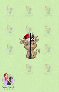 CHRISTMAS Pre-Order: Highland Cow Gingerbread 'PANEL'