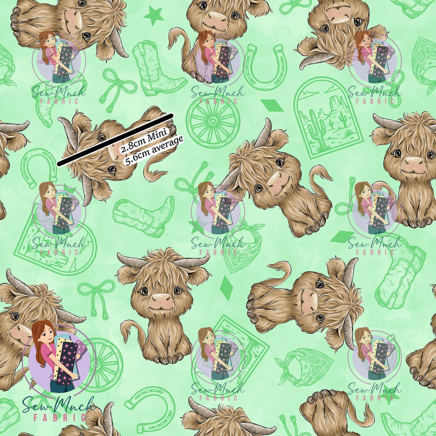 AUGUST Pre-Order (2): Highland Cow Western Green
