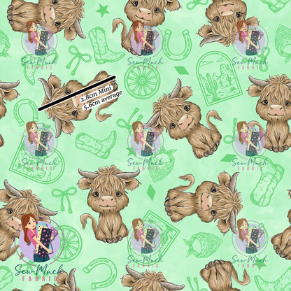 AUGUST Pre-Order (2): Highland Cow Western Green