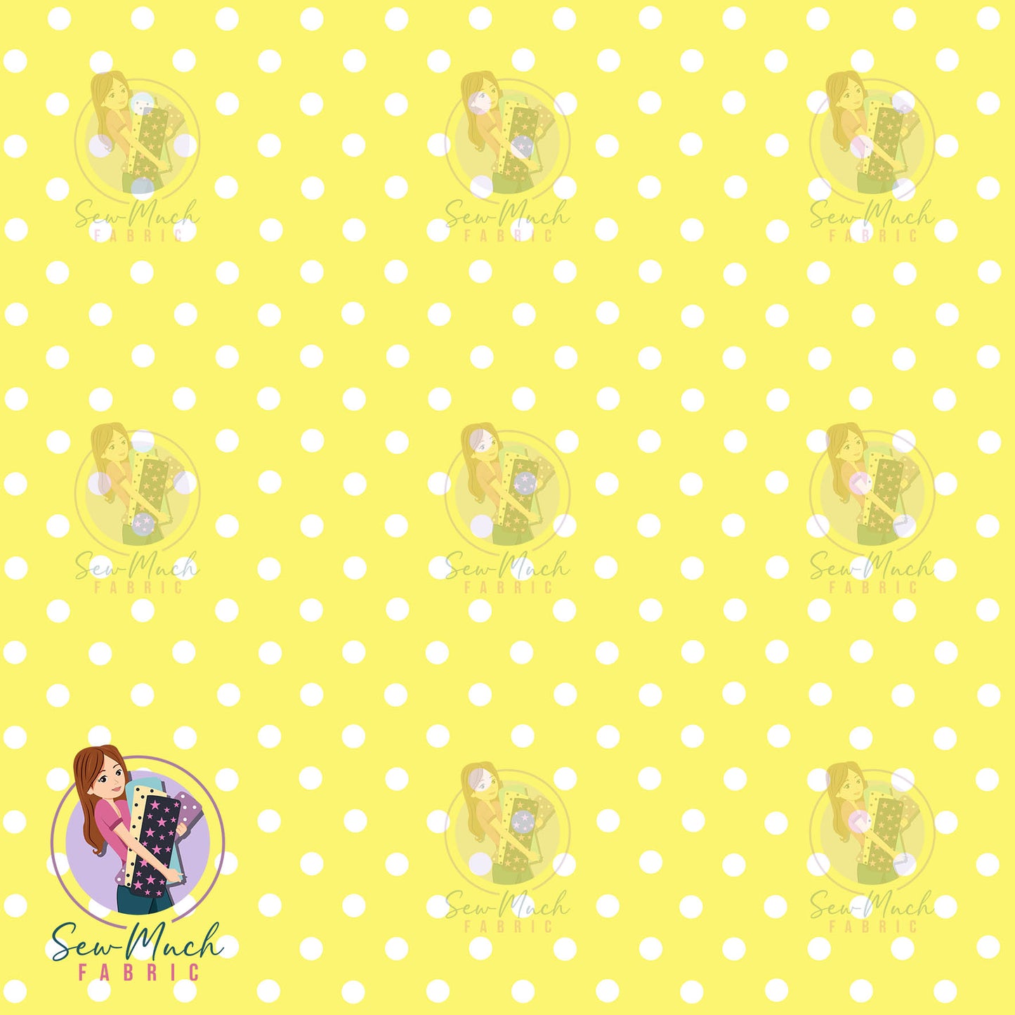 Yellow Polka | Waterproof Canvas | Retail | Average Scale