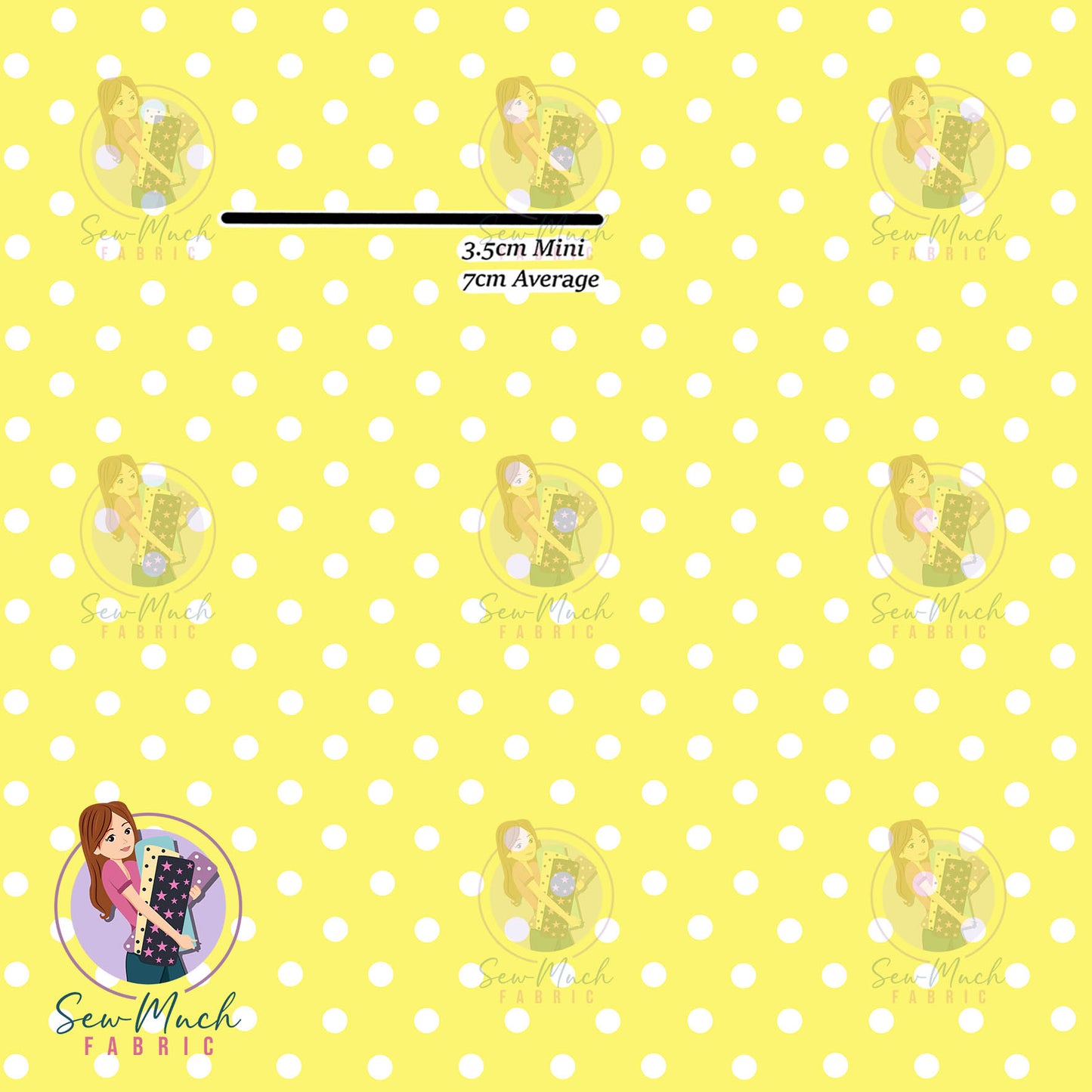 Yellow Polka | Waterproof Canvas | Retail | Average Scale