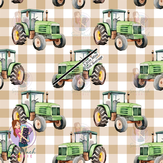 Tractor Beige Gingham | Woven | Retail | Average Scale