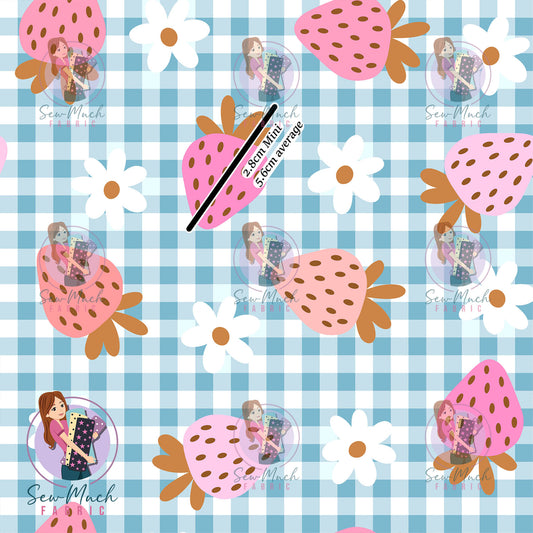 Strawberry Gingham | Woven | Retail | MINI Scale