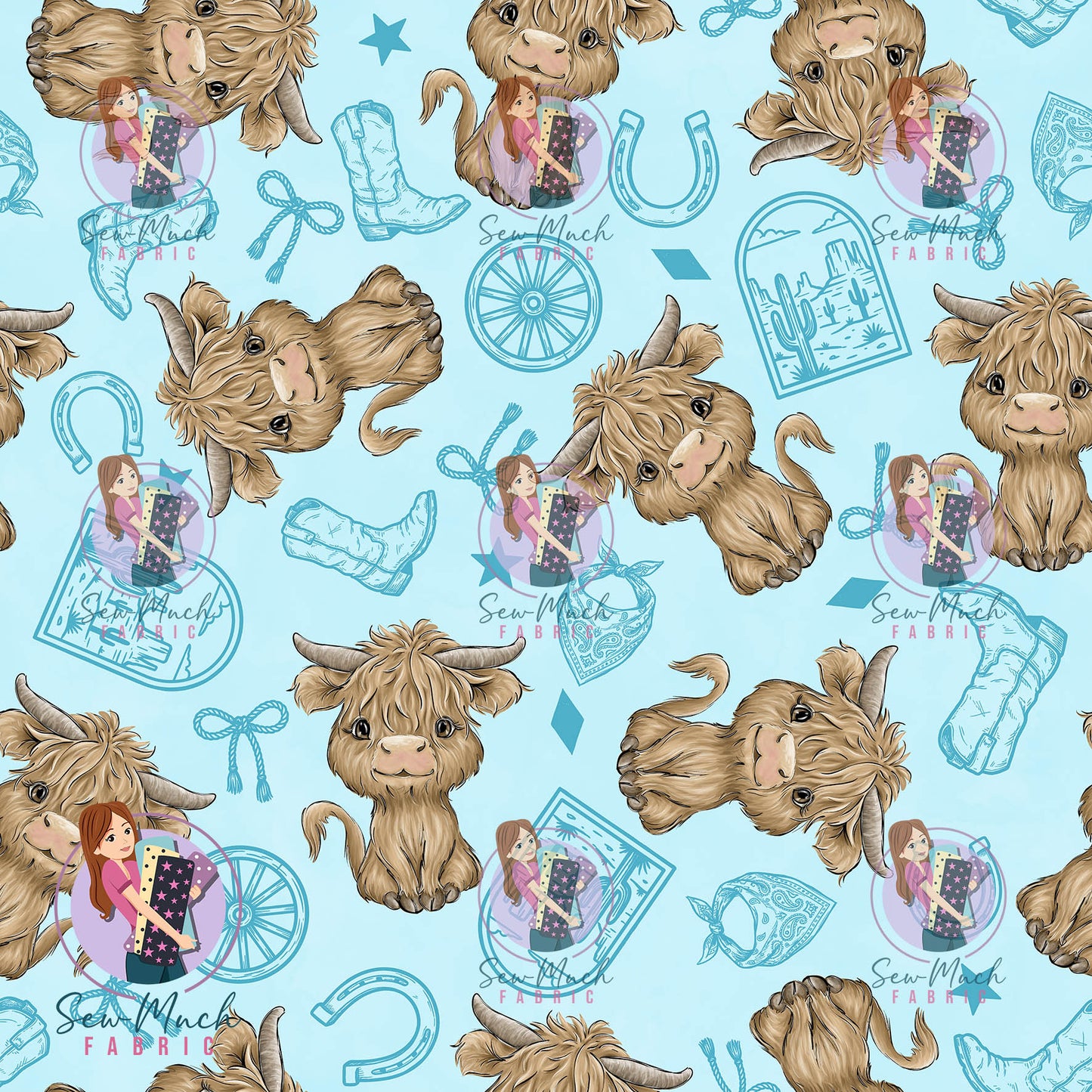 AUGUST Pre-Order (2): Highland Cow Western Blue