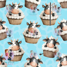 Load image into Gallery viewer, AUGUST Pre-Order (1): Cow Cupcakes Blue
