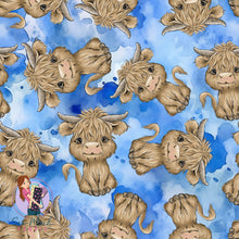 Load image into Gallery viewer, Highland Cow Blue Watercolour | Swin | Retail | MINI Scale
