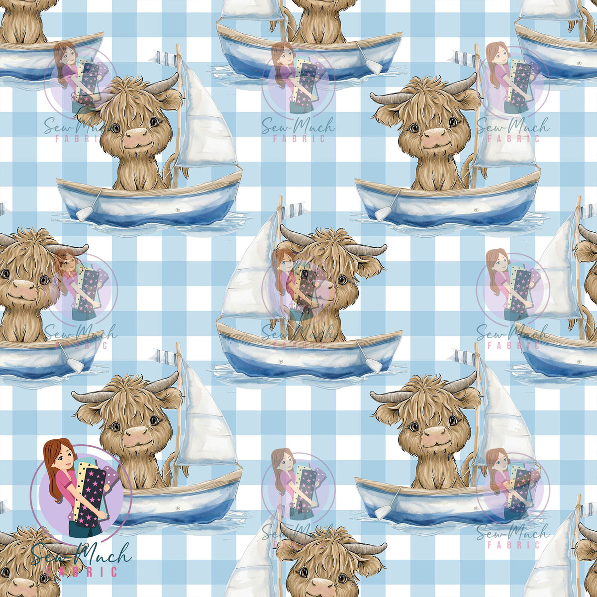 Highland Cow Boat | Woven | Retail | Average Scale