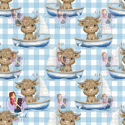 Highland Cow Boat | Woven | Retail | Average Scale