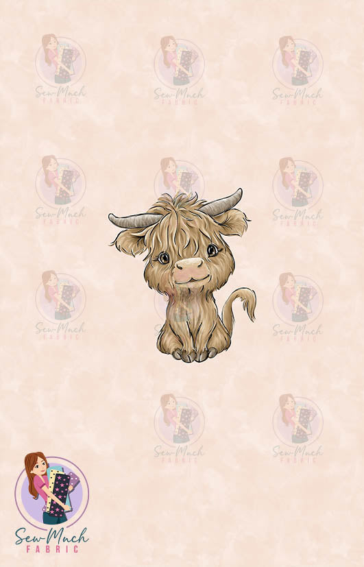 AUGUST Pre-Order (2): Highland Cow Western Beige PANEL