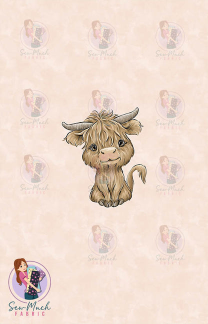 AUGUST Pre-Order (2): Highland Cow Western Beige PANEL