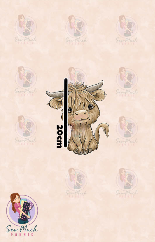 AUGUST Pre-Order (2): Highland Cow Western Beige PANEL