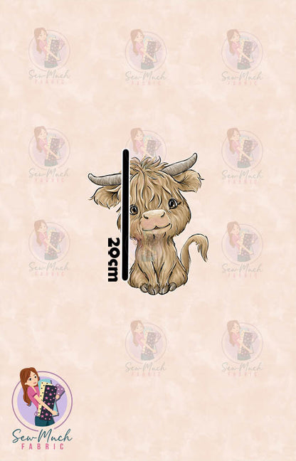 AUGUST Pre-Order (2): Highland Cow Western Beige PANEL