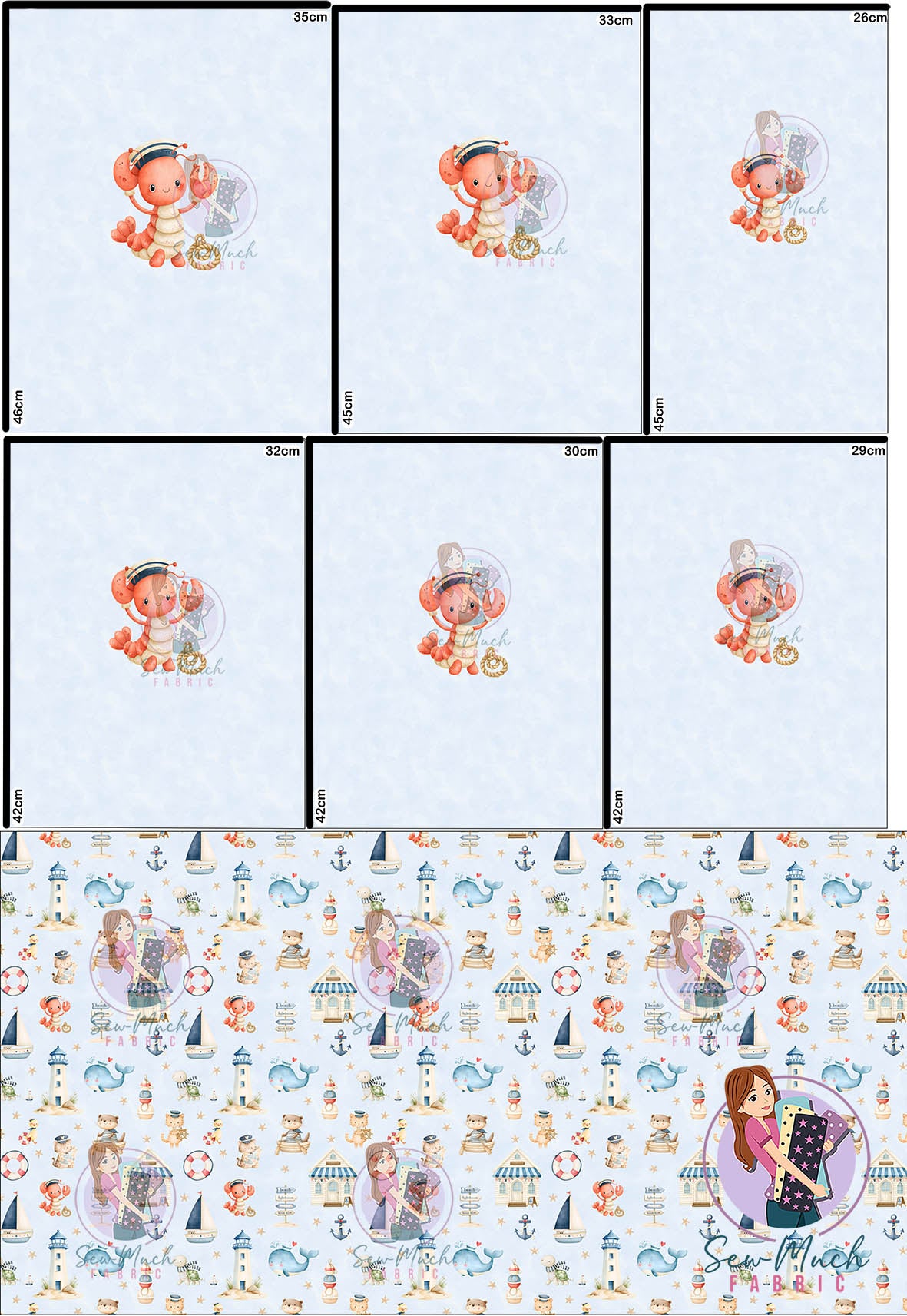 OCTOBER Pre-Order (1): Nautical 'PANEL FOR ROMPERS'