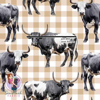 Unlimited Pre-Order: Black and White Bull Gingham