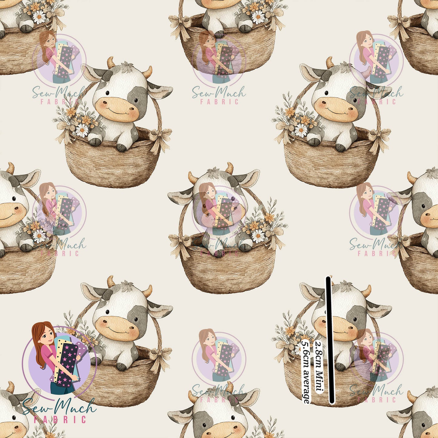 Cows in Baskets | Woven | Retail | Average Scale