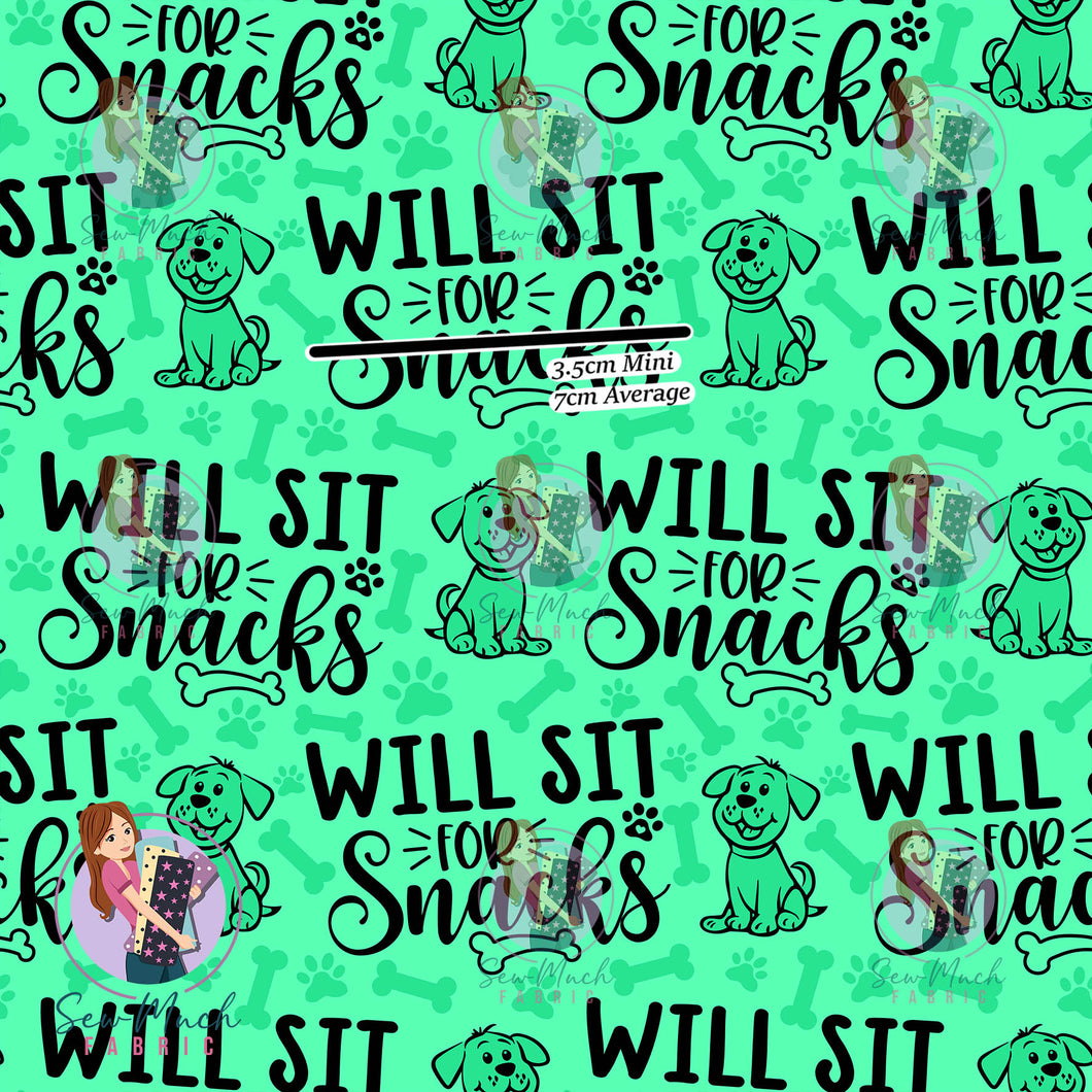 Will Sit for Snacks | Woven | Retail | MINI Scale