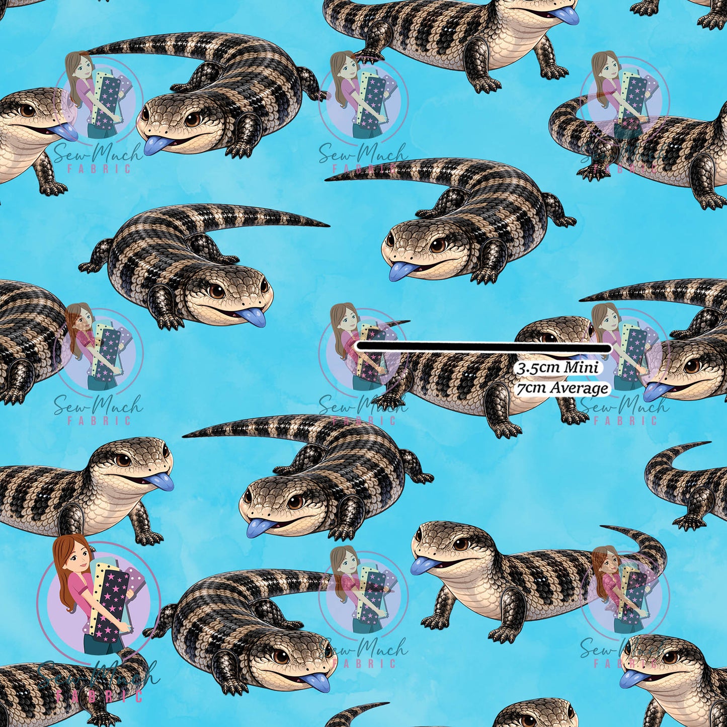 Blue Tongue Lizard | Canvas | Retail | Average Scale