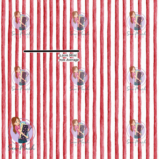 Christmas: Red Stripes | Woven | Retail | MINI Scale