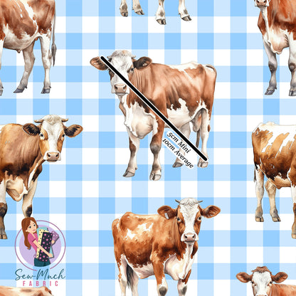 Unlimited Pre-Order: Ayrshire Cow Blue Gingham