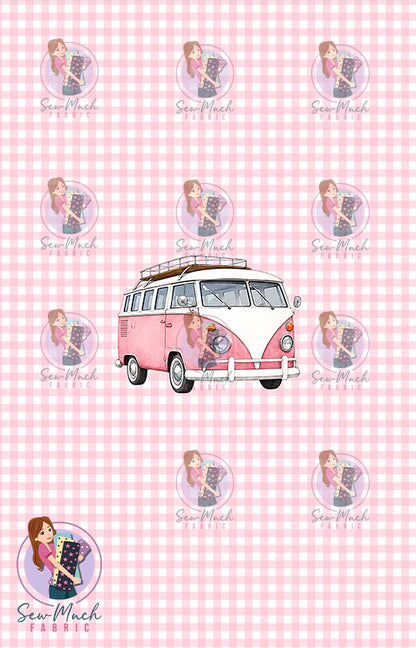 JULY Pre-Order (1): Retro Camper Pink PANEL