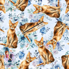 Load image into Gallery viewer, Abyssinian Cat Floral | Woven | Retail | Average Scale
