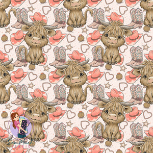Highland Cow Cowgirl | Woven | Retail | Average Scale