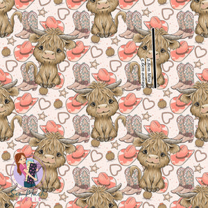 Highland Cow Cowgirl | Woven | Retail | Average Scale
