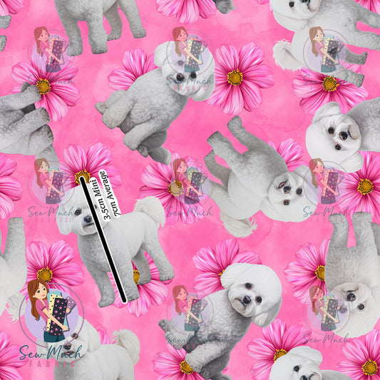 Bichon Frise Floral | Woven | Retail | Average Scale