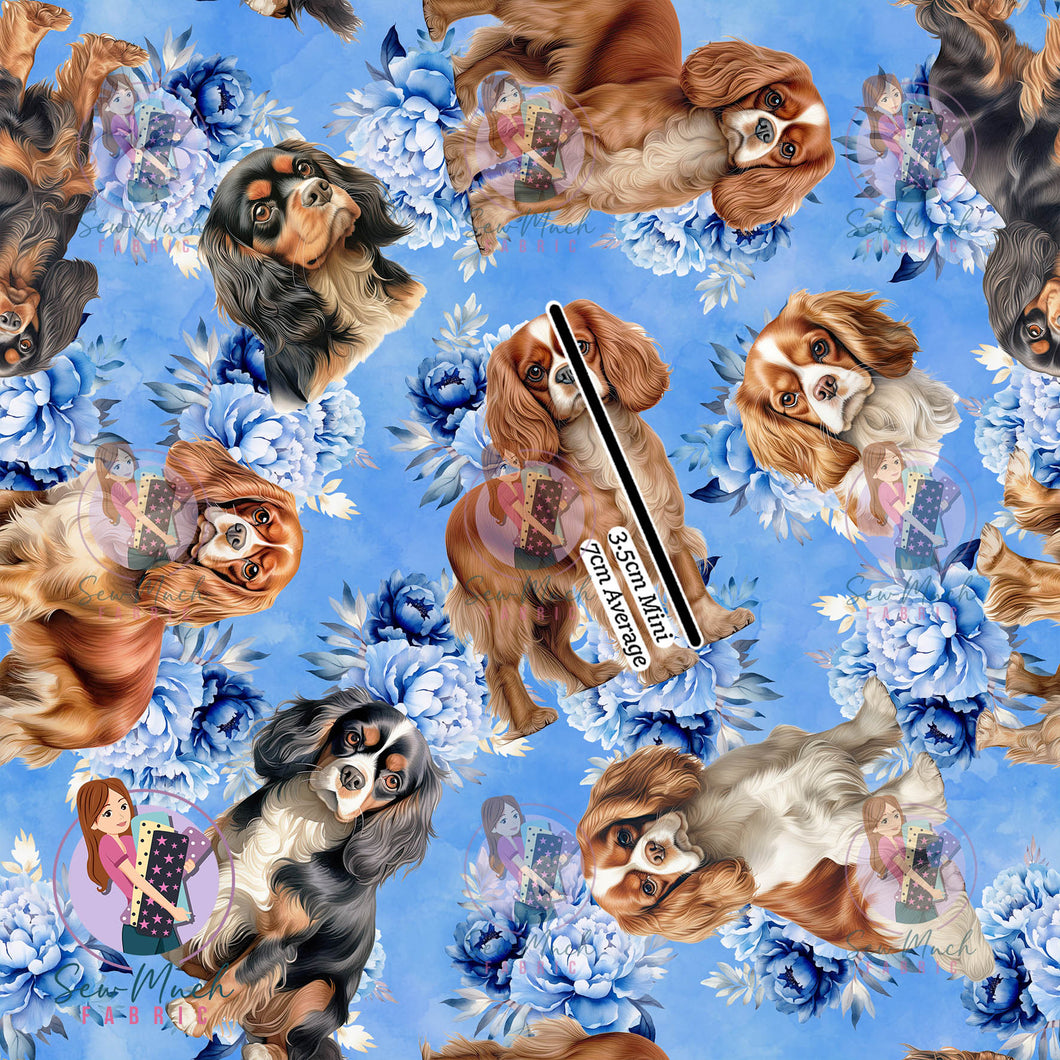 Cavalier King Charles Spaniel Floral | Canvas | Retail | Average Scale
