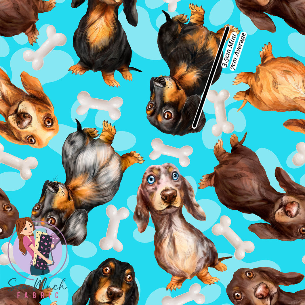 Dachshund Blue | Woven | Retail | Average Scale